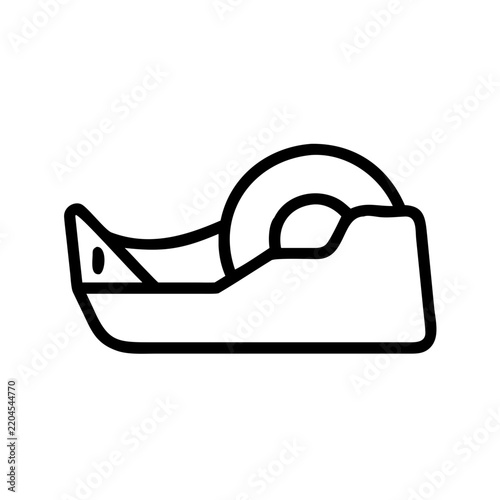 tape dispenser line icon, office stationery and supply symbol for desk, workplace and crafting concept, outline vector design