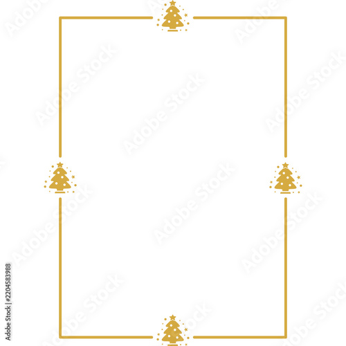 Golden Christmas Border Frames