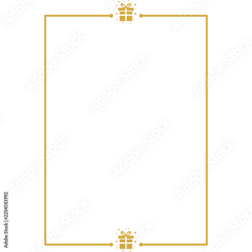 Golden Christmas Border Frames