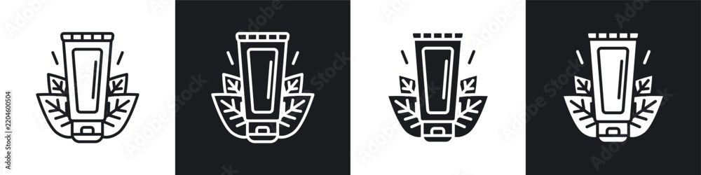 Fototapeta premium Face wash icon flat outline in black