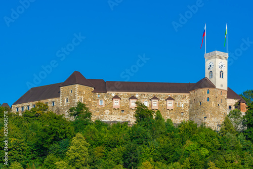 Burg in Ljubljana an einem Tag im Sommer