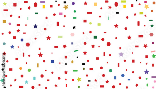Colorful Confetti Celebration Elements Abstract Vector Pattern