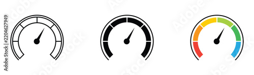 Speedometer icon Speed meter or isolated on transparent background illustration.