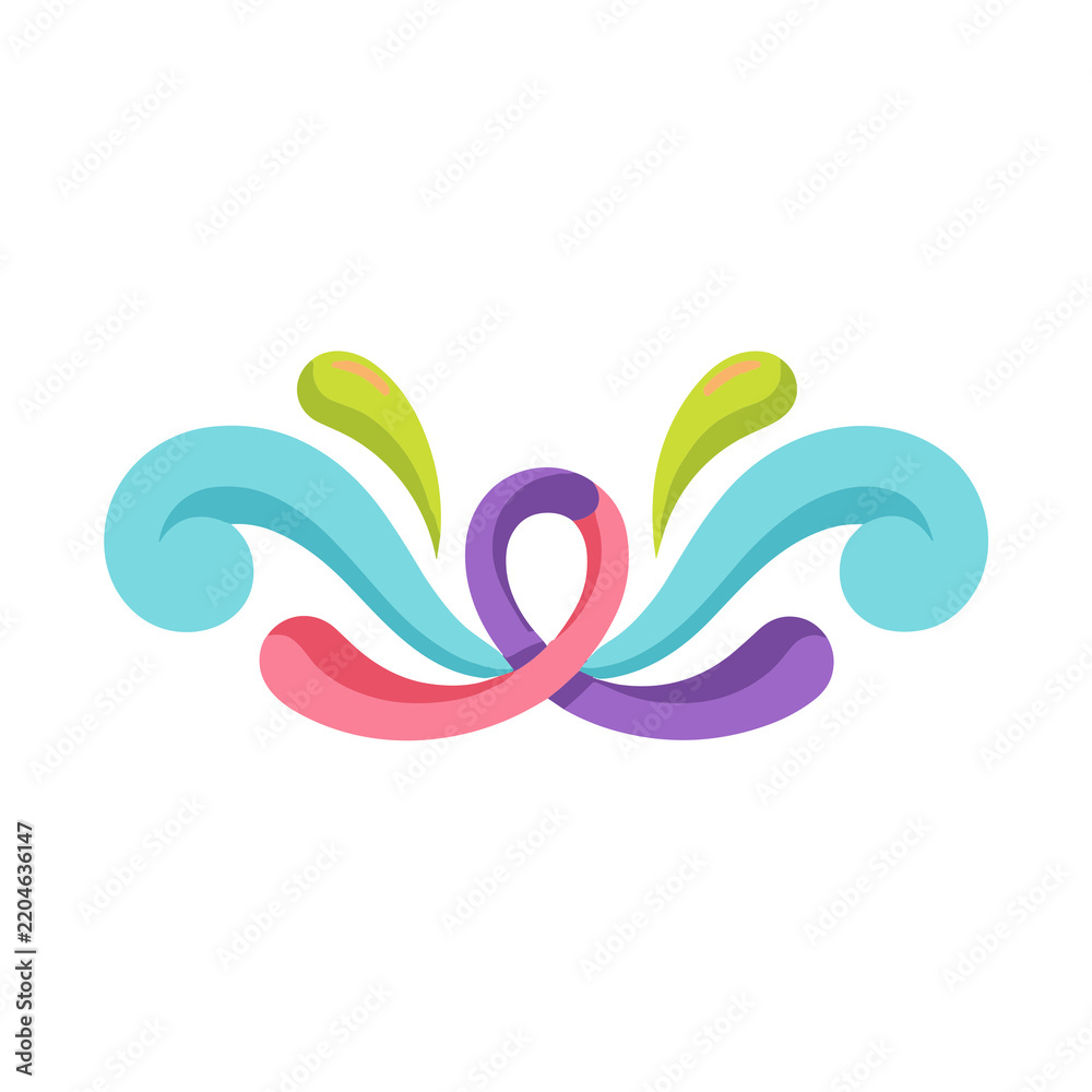 Obraz premium Colorful abstract swirl design element