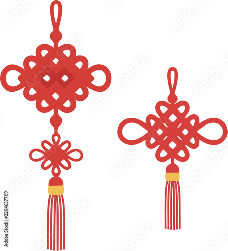 Traditional Chinese Knot Decoration Illustration