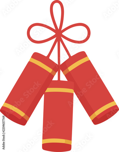 Chinese New Year Firecracker Decoration Illustration