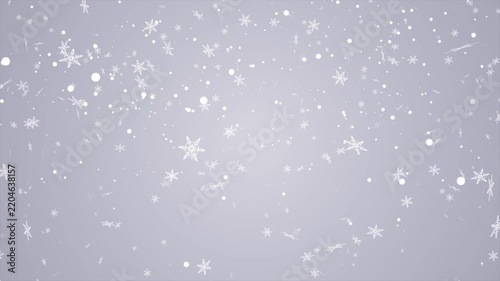 Magical white christmas snowfall overlay featuring white particle snowflakes in a seamless loop winter animation perfect for holiday backdrop