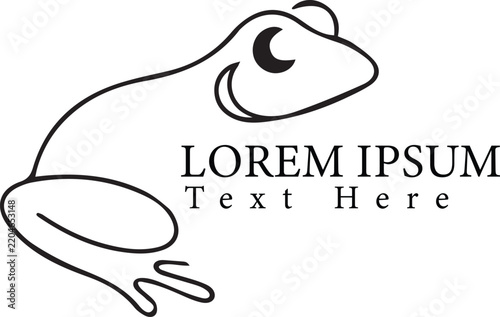 Frog logo design vector art illustrator