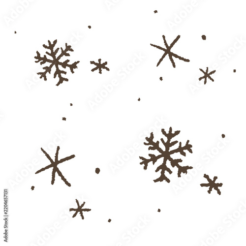 手描きの雪の結晶