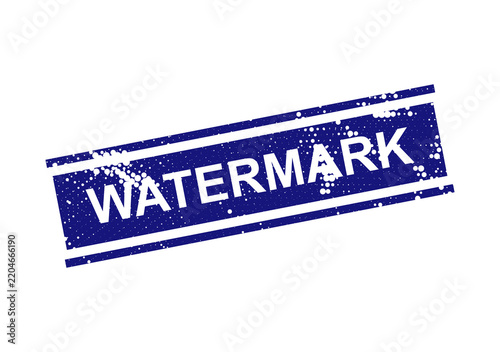 Blue watermark stamp with text isolated on clean background isolated on transparent background, illustration
