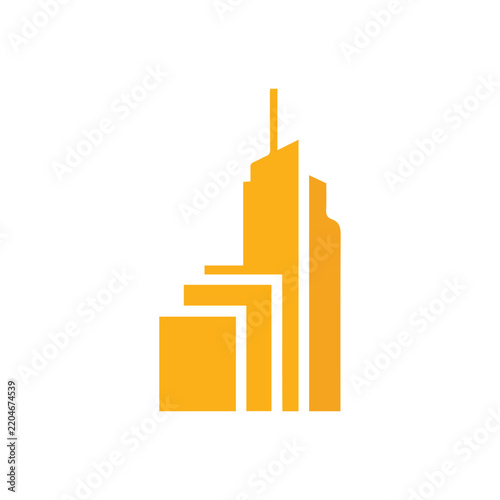 business building icon silhouette