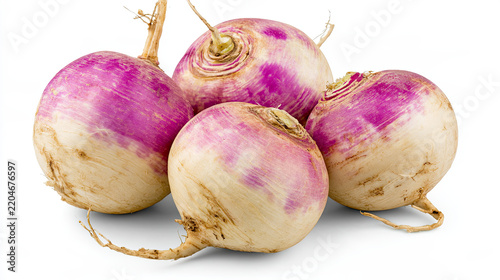 isolated turnips on white background