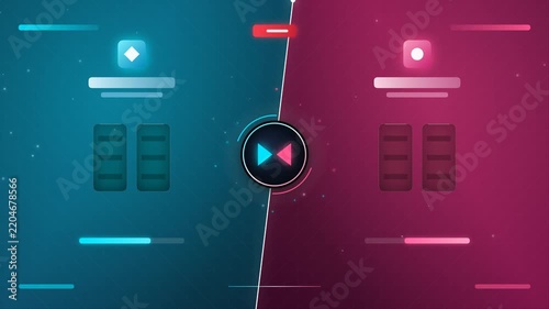 Futuristic Split Screen Versus Interface Background