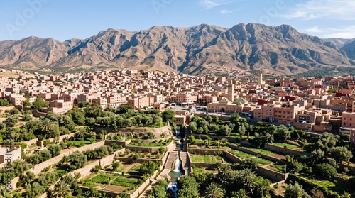 Morocco Beni Mellal Ain Asserdoun Spring Town Landscape