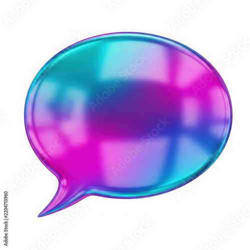 Speech bubble with colorful gradient effect