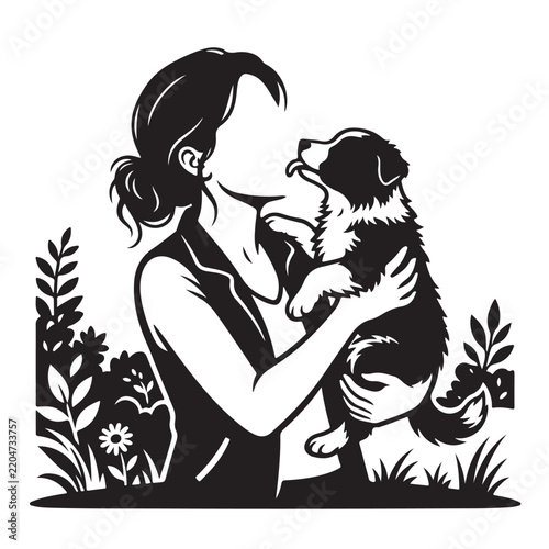 silhouette of a young couple