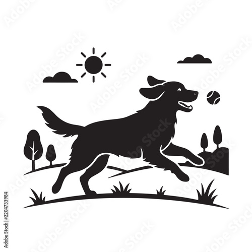 silhouette of a dog