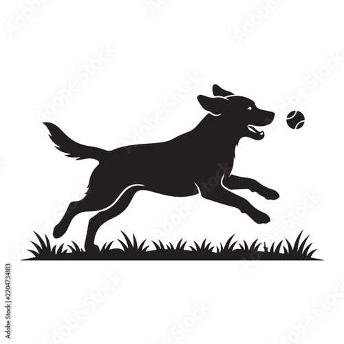 black dog silhouette