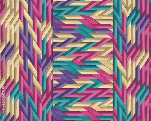 Colorful interwoven geometric pattern