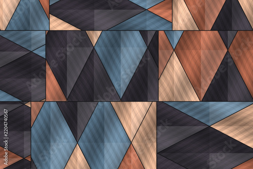 Geometric Abstract Pattern with Textured Triangles