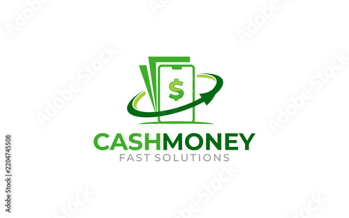 Illustration graphic vector of fast cash payment business logo design