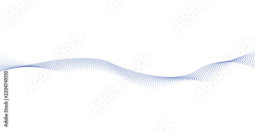 Abstract wave dot matrix isolated on transparent background vector design element