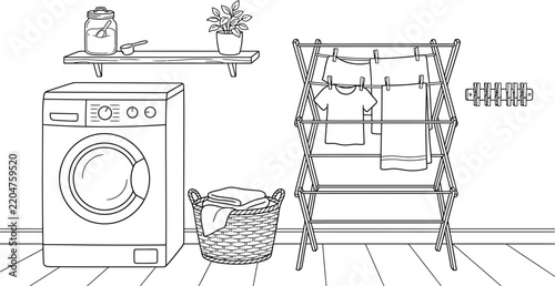 washing machine in the kitchen
