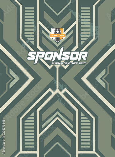 Vector Geometric Tribal Design For Jersey Shirt Template
