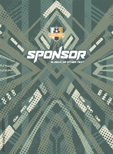 Vector Geometric Tribal Design For Jersey Shirt Template