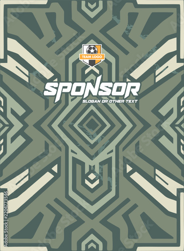 Vector Geometric Tribal Design For Jersey Shirt Template