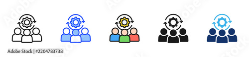 Crm Training Icon Collection With Multiple Styles