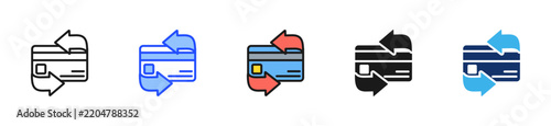 Refund Account Icon Set Collection With Multiple Styles