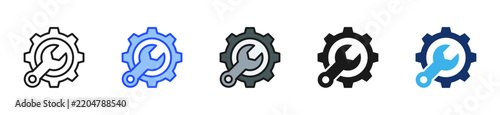 System Repair Icon Set Collection With Multiple Styles