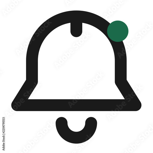 Notification bell outline UI alert control icon
