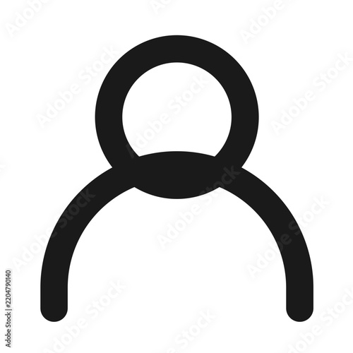 User avatar outline person profile UI icon