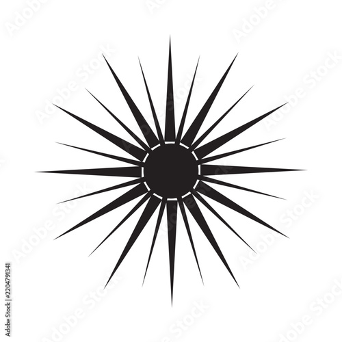 Sunrays logo vector template. Sunshine logo. Modern logo design Ideal for posters, logos, and web or print projects.