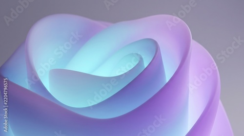 Abstract heart shape with soft purple and blue gradient