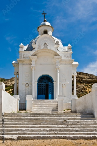 Beautiful white Russian Christian Orthodox Church. Religion