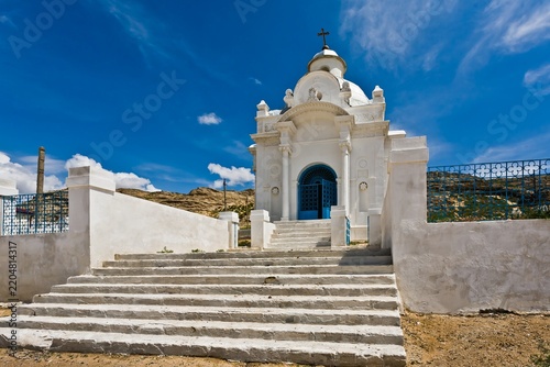 Beautiful white Russian Christian Orthodox Church. Religion