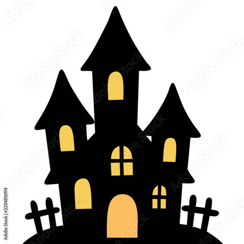 halloween castle with bats
