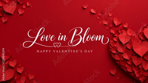 Love in Bloom for Valentine Day Celebration With Heart Shapes