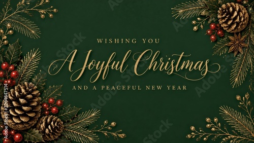 Wishing You a Joyful Christmas and a Peaceful New Year Greeting Card for the ...