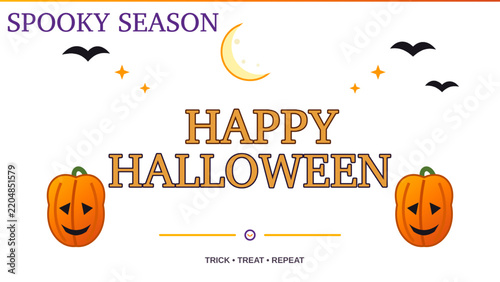 Happy Halloween Spooky Celebration with pumpkin and Festive Decorations