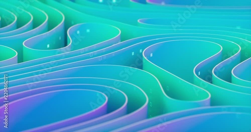 Abstract business technology background with futuristic flowing curved lines background. 4k animation.