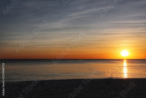 sunset over the sea