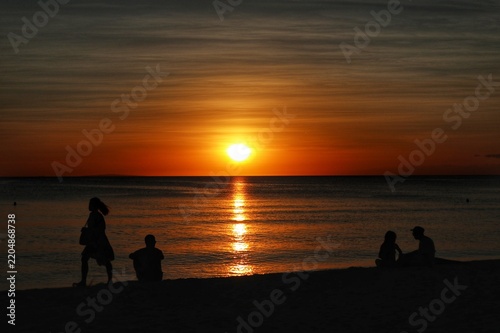 sunset on the beach