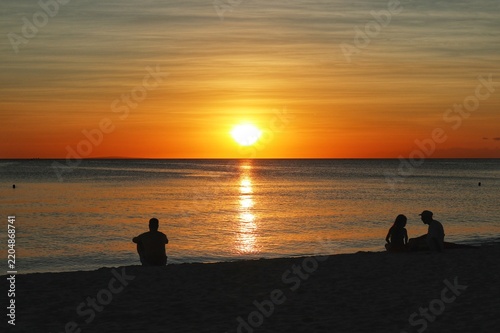 sunset on the beach