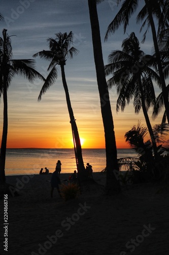 sunset on the beach