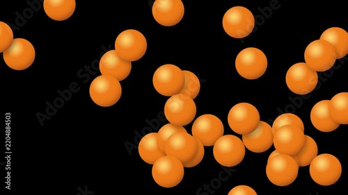 Dynamic Burst of Orange Sports Balls on Black Background