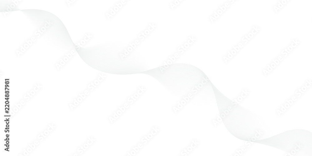 Obraz premium vector wave dynamic flow gradient wave Futuristic gray white abstract background. geometric flowing web smoke sound music digital blend curve line texture backgound.